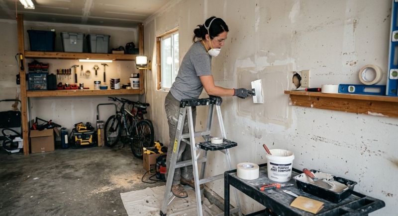 Garage Drywall Repair in Conroe, TX