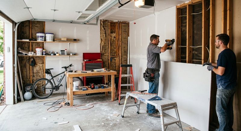 Garage Drywall Replacement in Wilmington, NC